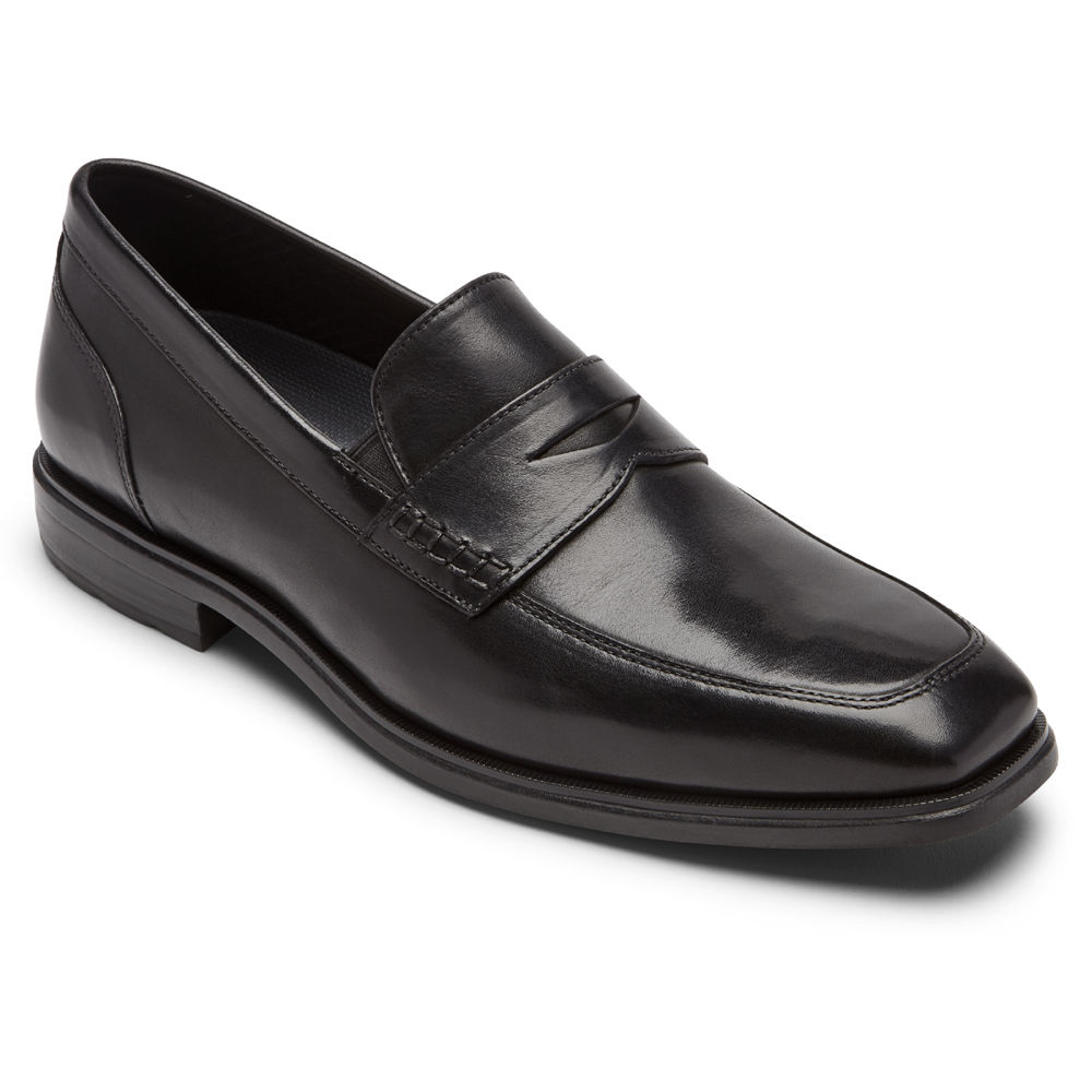 Rockport Singapore Mens Loafers - Dres Sports Business 2 Penny Black - BO2307586